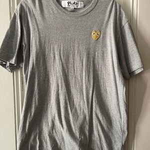 CDG limited addition gold and gray shirt